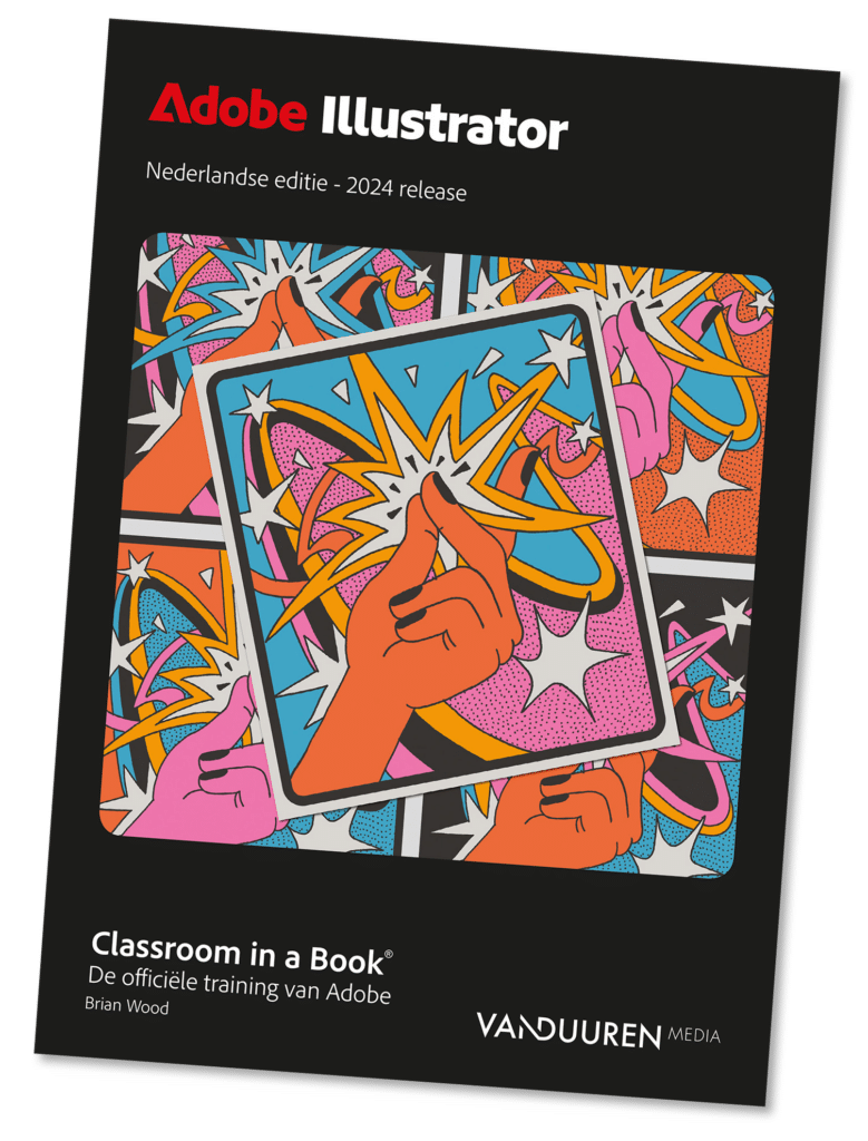 Het Adobe Illustrator Classroom in a Book-boek. Dit boek krijg je bij de Adobe Illustrator cursus.