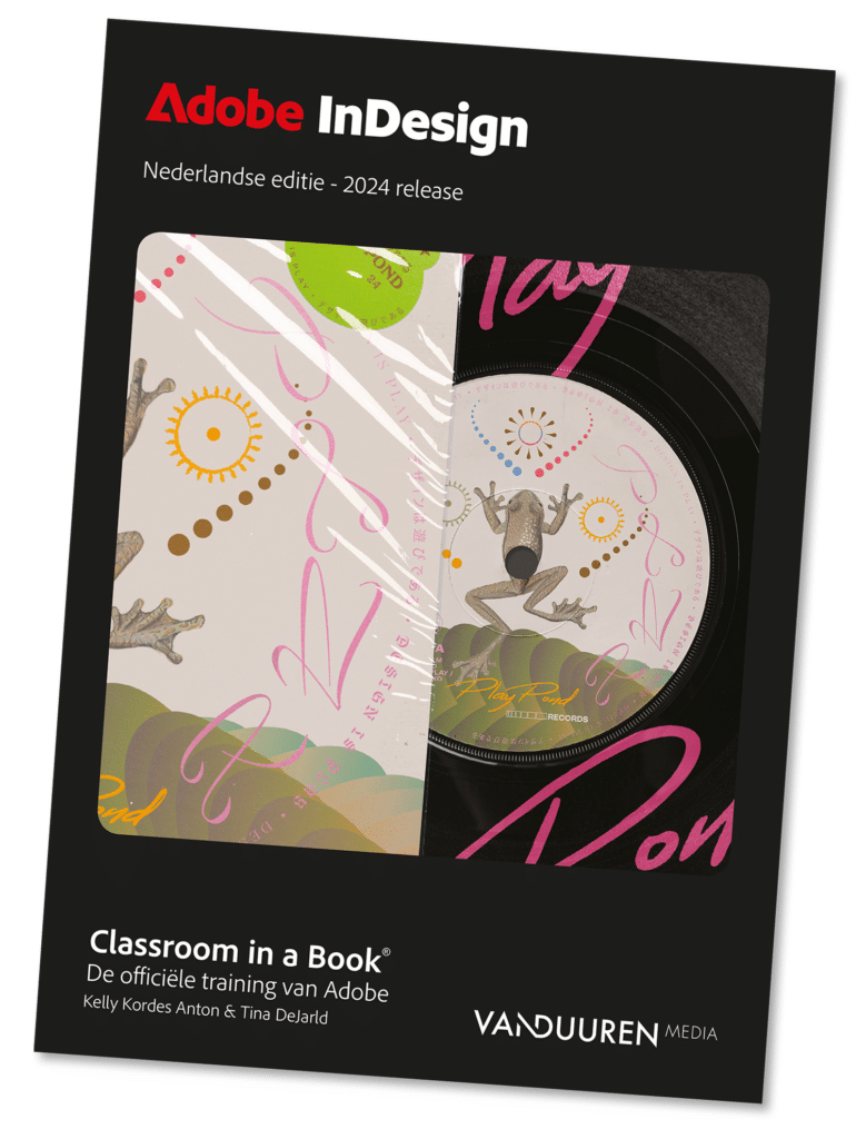 Het Adobe InDesign Classroom in a Book-boek. Dit boek krijg je bij de Adobe Illustrator cursus.